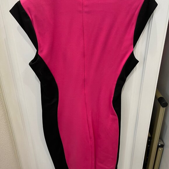 French Connection Black and Fuschia Dress - Picture 2 of 4